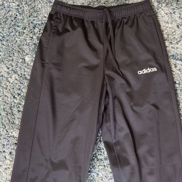 Rare Adidas Essentials Basics Medium Black Track Pants - Picture 2 of 5